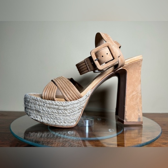 Schutz Blisse Platform Sandals - Nude Caramel - size 9 - Picture 7 of 16